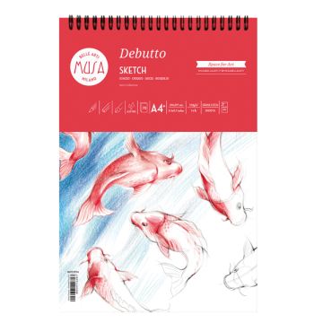 Blocco con spirale Musa Debutto A4 120g/m2 - 50 fogli - MU133394