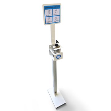 METALPLUS Piantana da terra porta dispenser da 500ml - max D 80mm