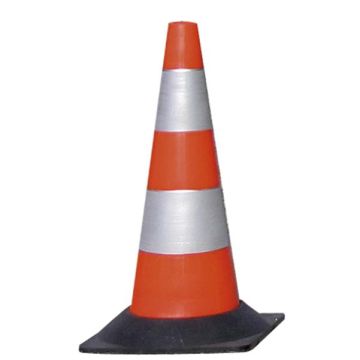 CARTELLI SEGNALATORI Cono segnaletico - rifrangente - bianco/rosso - altezza 50 cm