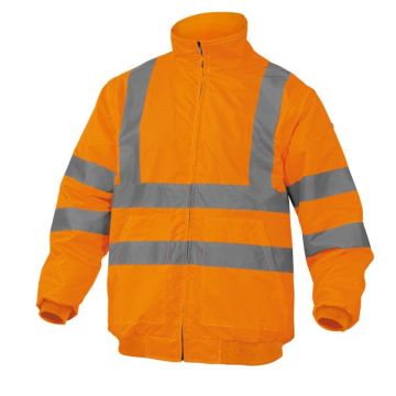 Giubbotto Reno HV alta visibilitA' - poliestere/poliuretano - taglia XXL - arancio fluo - Deltaplus