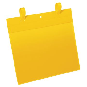 Buste con fascette di aggancio - A4 orizzontali - giallo - Durable - conf. 50 pezzi