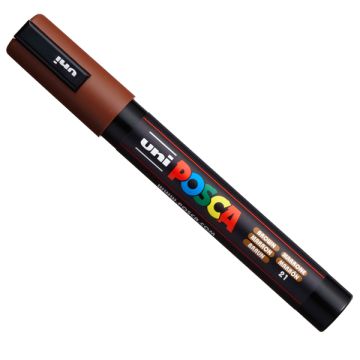 Marcatore a tempera Posca Uni-Ball punta tonda 1,8-2,5 mm marrone M PC5M M