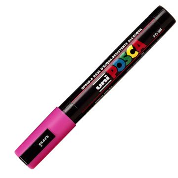 Marcatore a tempera Posca Uni-Ball punta tonda 1,8-2,5 mm rosa M PC5M RA