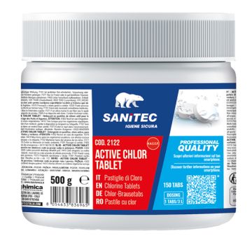Detergente in pastiglie al cloro attivo Active Chlor Tablet Sanitec 500 g 2122