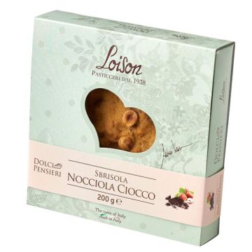Torta sbrisola nocciola ciocco - 200gr - Loison