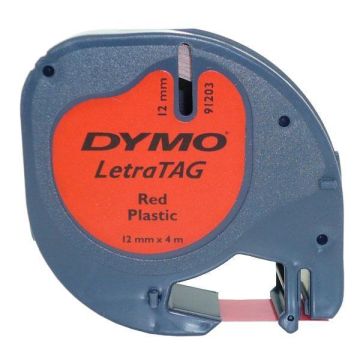 Nastro In Plastica Dymo Letratag 12Mmx4M Rosso 912030