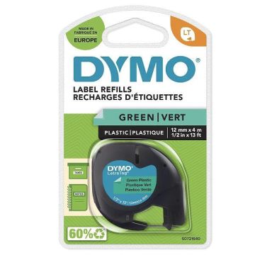 Nastro In Plastica Dymo Letratag 12Mmx4M Verde 912040