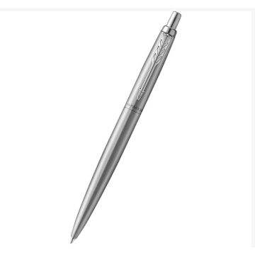 Parker Jotter penna a sfera XL - acciaio inossidabile vanta monochrome | punta media | inchiostro blu | confezione regalo
