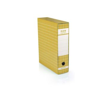Registratore protocollo con custodia BREFIOCART New Color 35x28,5 cm dorso 8 cm giallo - 0201180.GI
