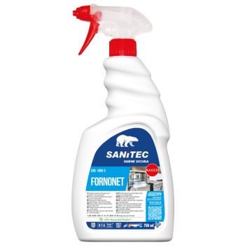 Detergente alcalino schiumogeno super concentrato per forni, grill, piastre Fornonet Sanitec 750 ml - 1960-S