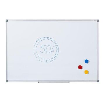 Lavagna bianca Basic - magnetica - 90 x 120 cm - Dahle