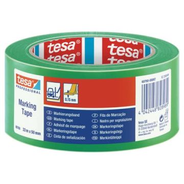 Nastro per segnalazioni in PVC tesa Tesaflex 60760 rivestito gomma resina 50mmX33m verde - 60760-00097-15
