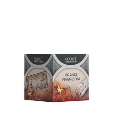 Gioco da tavolo tascabile Cranio Creations Pocket Memo Line - Grandi Invenzioni eta' 5+ da 2 a 4 giocatori -