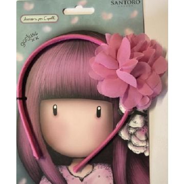 Gorjuss. Cerchietto rosa Cherry Blossom. Santoro
