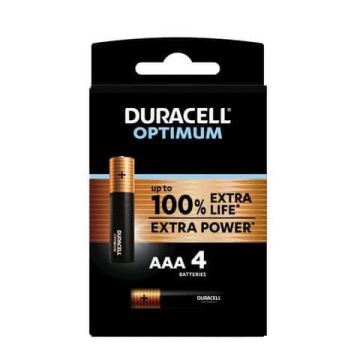 Batteria alcaline Duracell Optimum Ministilo AAA - MN2400 - blister da 4 - DU0031-05000394139213