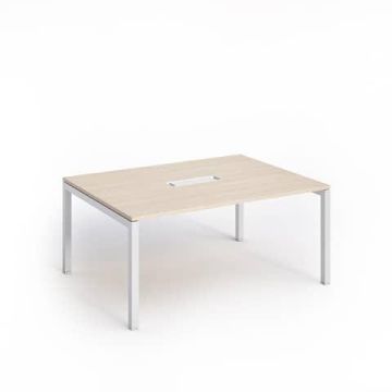 Tavolo riunioni Artexport Bridge 160x120x72,5 cm gambe alluminio - piano rovere - SOL-TR-C