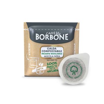 Caffè in cialda compostabile ESE 44 mm Caffe Borbone qualità Nera - in conf. da 100 pz - 44BNERA100N