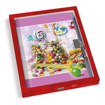 Diario dei segreti con lucchetto Lebez fantasia assortita Love e Candy 80754