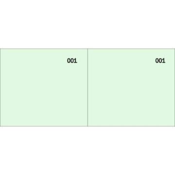 Scontrino colorato a 2 sezioni Data Ufficio blocco 100 copie prenumerate verde - DU160000090