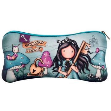 Bustina in neoprene blu. Gorjuss Santoro. Cm 22x11