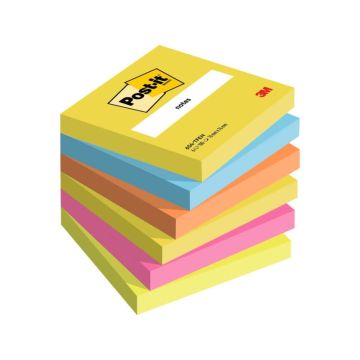 Foglietti riposizionabili Post-it Notes Energy 76x76 mm neon assortiti conf. 6 bloc. da 100 ff - 654-TFEN