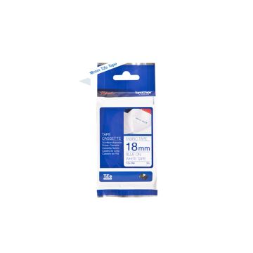 BROTHER NASTRO TESSUTO BLU SU BIANCO 18 MM