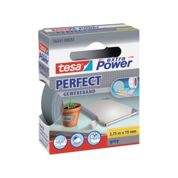 Nastro in tela plastificato XP Perfect 19 mm x 2,75 m Tesa grigio 56341-00033-03