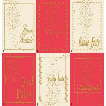 Biglietti Natalizi con busta formato 9x14 cm - conf.6 soggetti in due colori Biembi - BAD202C61