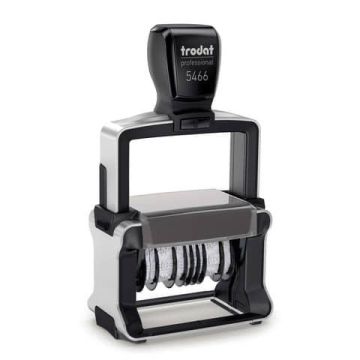 Datario con testo PERSONALIZZATO Trodat Professional 5466/PL - doppia data 56x33 mm - fino a 3+3 righe - 181828