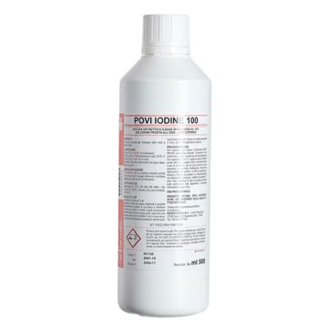Soluzione acquosa pronta all'uso Povi Iodine 100 a base di Iodopovidone 10% PVS 500 ml - JOD006