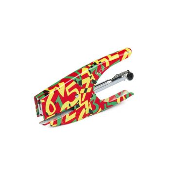Cucitrice manuale a pinza POP OFFICE COLLECTION acciaio cromato fantasia NUMBERS passo 6 - 0082