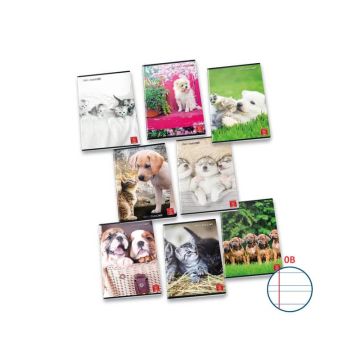 Quaderno 42 fogli PIGNA Dolci Cuccioli A4 a righe 0B con margine assortiti 02307690B