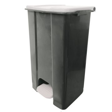 MEDIALINTERNATIONAL Contenitore mobile Ecoconti - a pedale - 80 L - plastica riciclata - grigio/bianco - Medial International