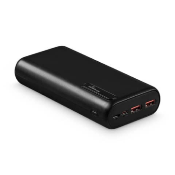 Powerbank 20.000 mAh 2x USB-A e 1x USB-C Media Range nero MR756