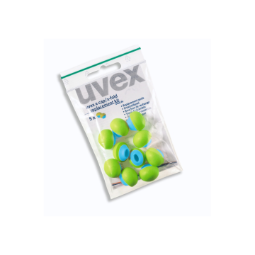 Capsule di ricambio per archetto x-cap - conf 60 paia in bustine da 5 paia Uvex lime/blu - 2125351