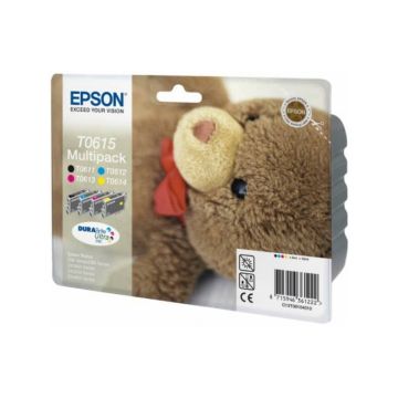 Cartucce inkjet Orsetto T0615/blister RS Epson nero+ciano+magenta+giallo Conf. 4 - C13T06154010