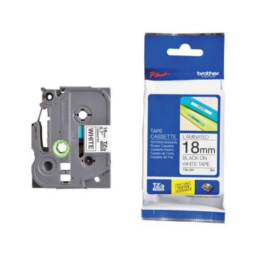 Nastro Brother Tze-241 18Mmx8Mt Nero/Bianco