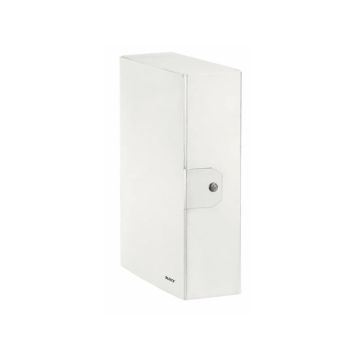 Scatola portaprogetti Leitz WOW in cartone - dorso 10 cm - formato 25x35 cm bianco metallizzato - 39680001