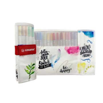 Rotolo Stabilo Pen 68 brush - conf. 18 pz - colori assortiti IT568/18-41