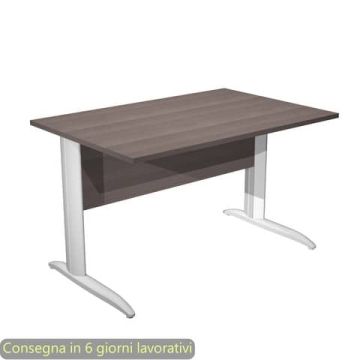 Scrivania fianchi metallo bianco opaco a L Presto 120x80xH.72 cm Artexport frassino toscano - 004K2/F/AN