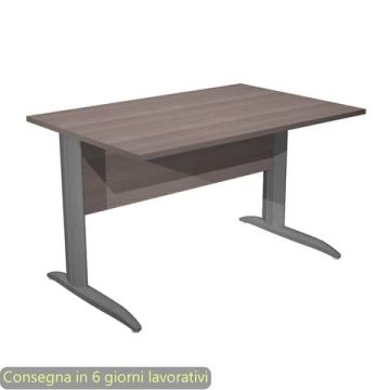 Scrivania fianchi metallo antracite a L Presto 120x80xH.72 cm Artexport frassino toscano - 004K2/F/AF