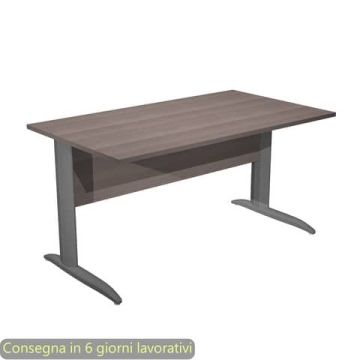 Scrivania fianchi metallo antracite a L Presto 140x80xH.72 cm Artexport frassino toscano - 002K2/F/AF