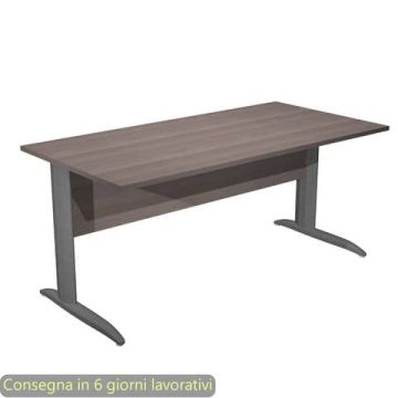 Scrivania fianchi metallo antracite a L Presto 160x80xH.72 cm Artexport frassino toscano - 003K2/F/AF