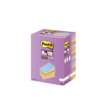 Foglietti riposizionabili Post-it® Super Sticky Color Notes 127x76 mm Tower Pack 16 blocchetti da 90 ff