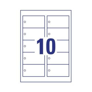 Cartellini micro-perforati Avery ultraresistenti in plastica da 190µ rettangolari in conf. da 100 pz T3001-10