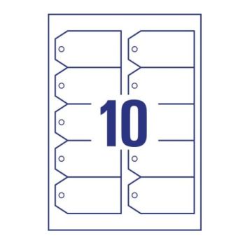 Cartellini micro-perforati Avery ultraresistenti in plastica da 190µ rettangolari in conf. da 100 pz T3002-10