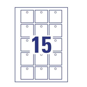 Cartellini micro-perforati Avery ultraresistenti in plastica da 190µ bordi lisci in conf. da 150 pz T3003-10