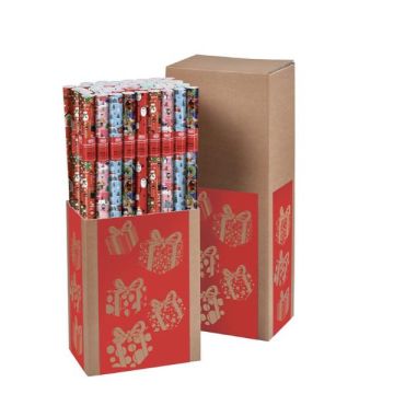 Rotolo carta regalo natale - 2 x 0,70 m - fantasie assortite - Sadoch