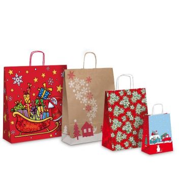 Shopper natale - fantasie assortite - Sadoch - expo 100 pezzi