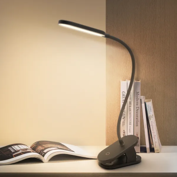 Lampada LED a clip con spina 2,5 W a luce naturale Aigostar nero 294991